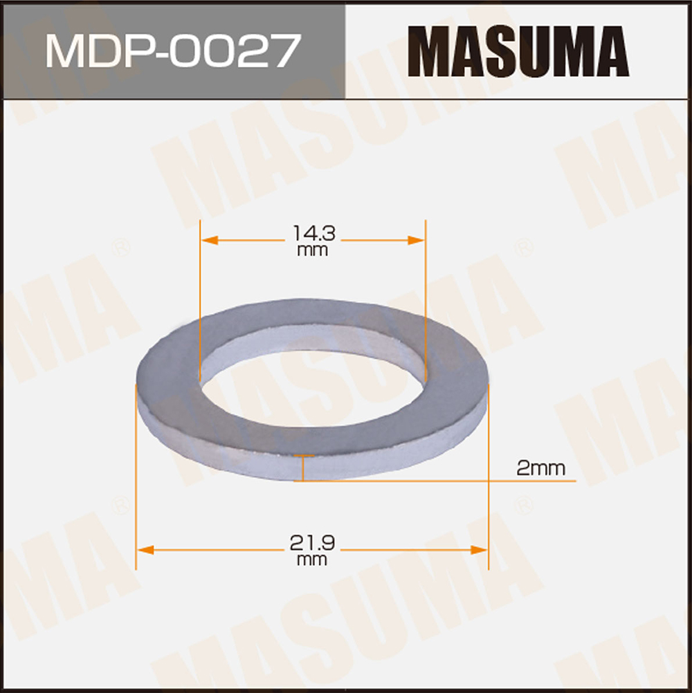 Прокладка сливной пробки масла MASUMA 14.3 x 21.9 x 2 HONDA