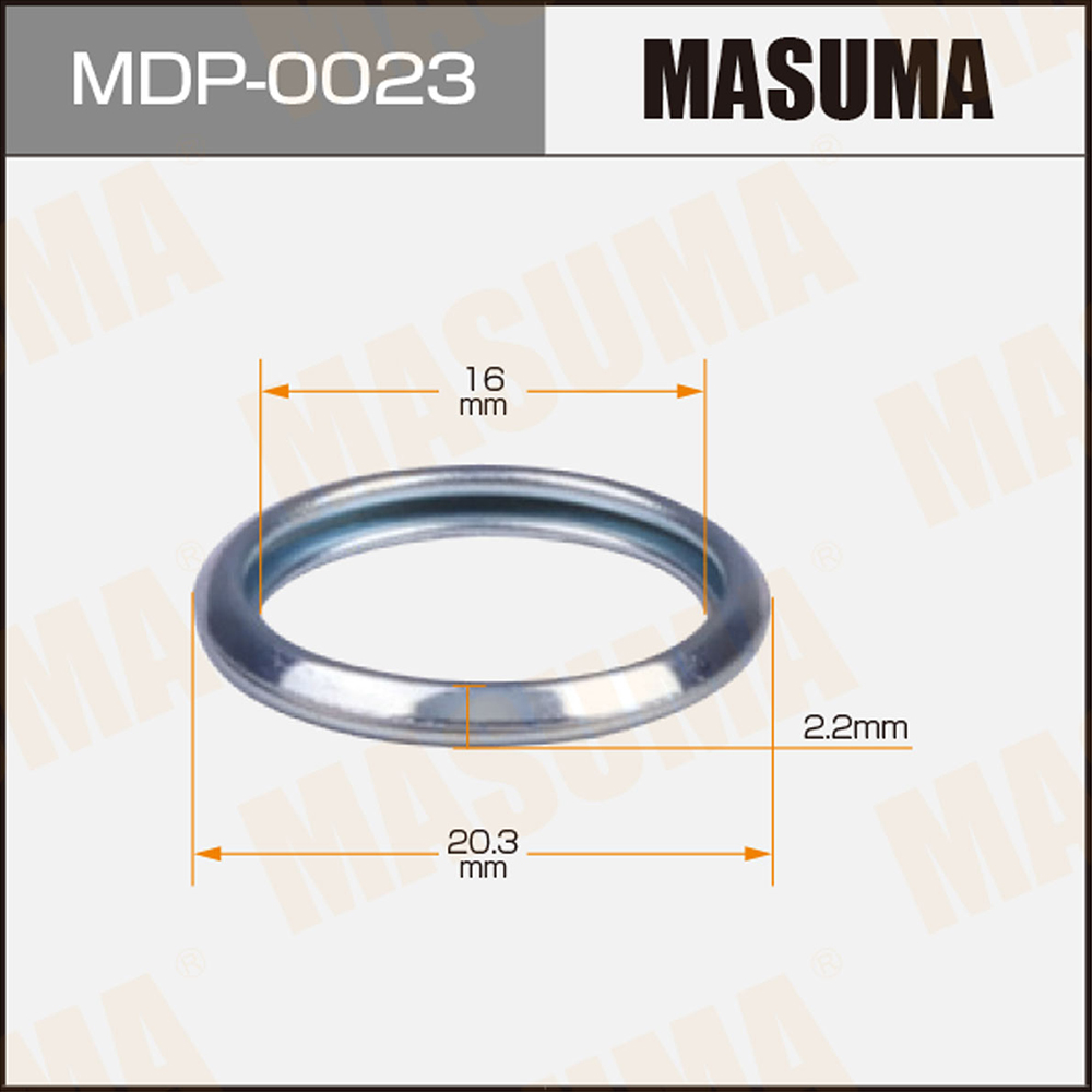 Прокладка сливной пробки масла MASUMA 16 x 20.3 x 2.2 SUBARU