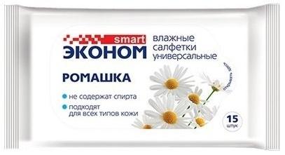 Салфетки влажные Эконом smart ромашка Ч* №15