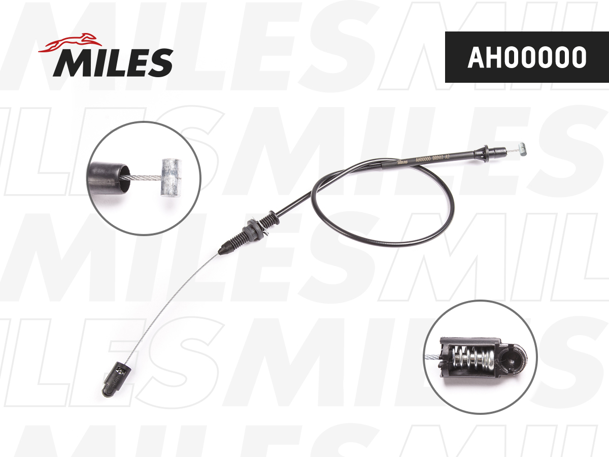 Трос газа MILES LOGAN 1.4/1.6i 04-, SANDERO 1.4/1.6i 08/ для а/м Lada Largus- длина 950мм