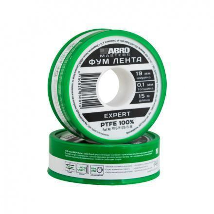 ФУМ Лента Expert 19 мм х 0,1 мм х 15 м Abro Masters PTFE -19-010-15