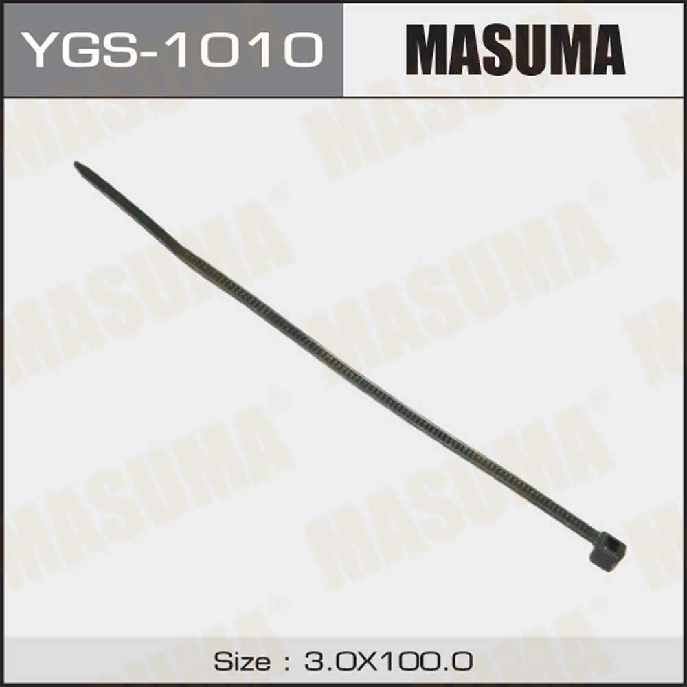 Хомут 3х100 пластиковый черный Masuma