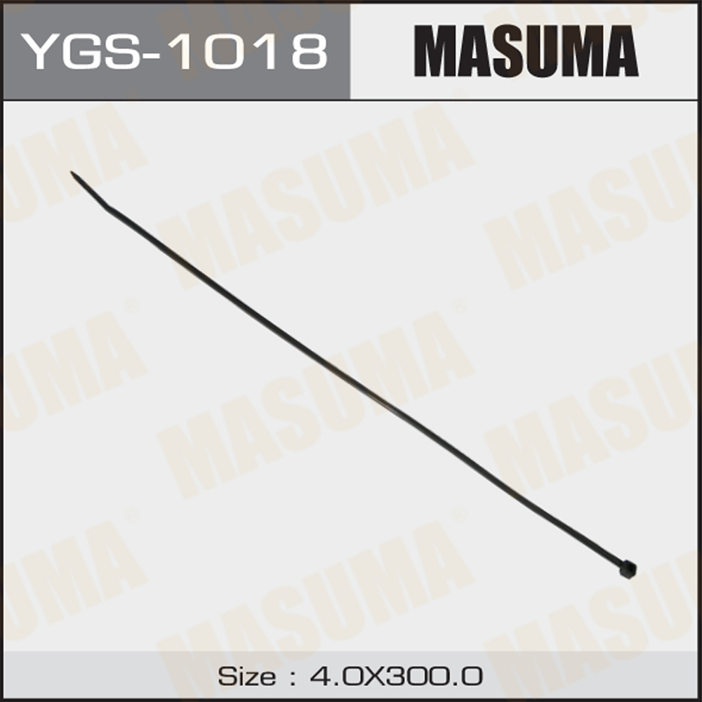 Хомут 4х300 пластиковый черный Masuma