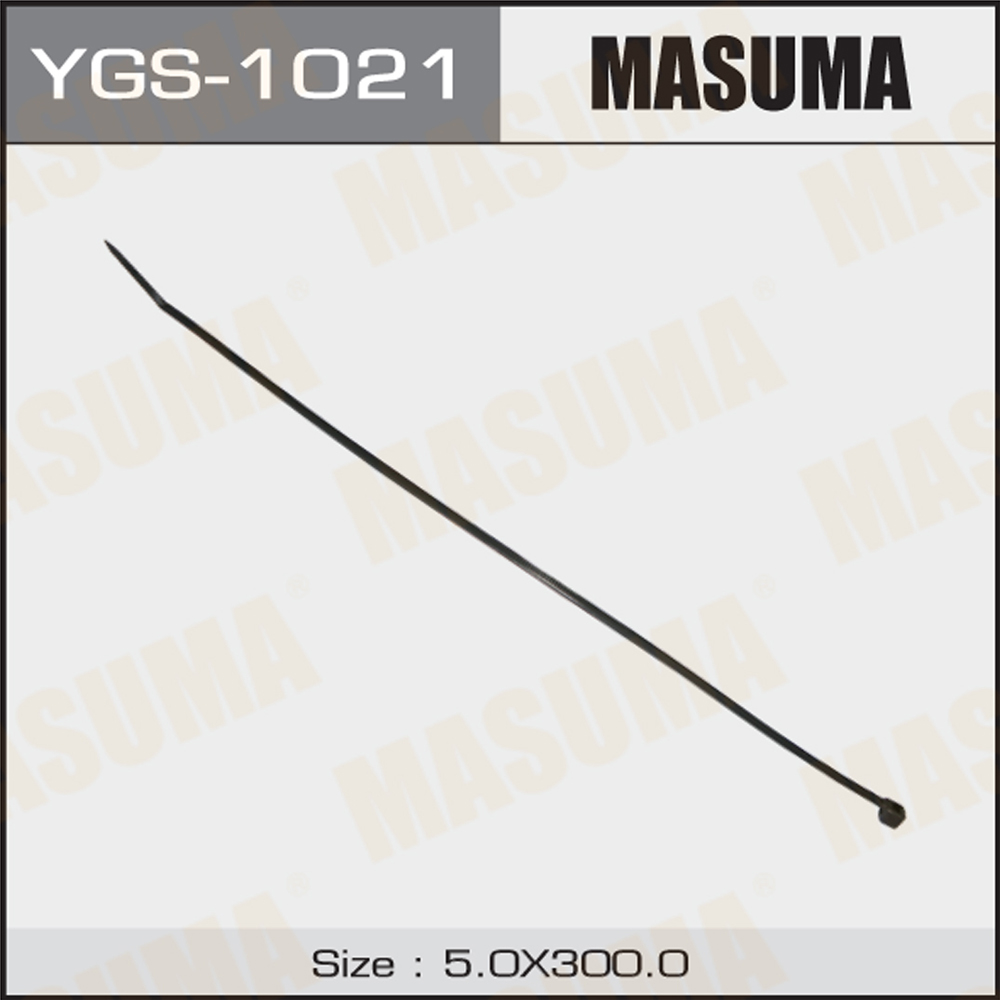 Хомут 5х300 пластиковый черный Masuma