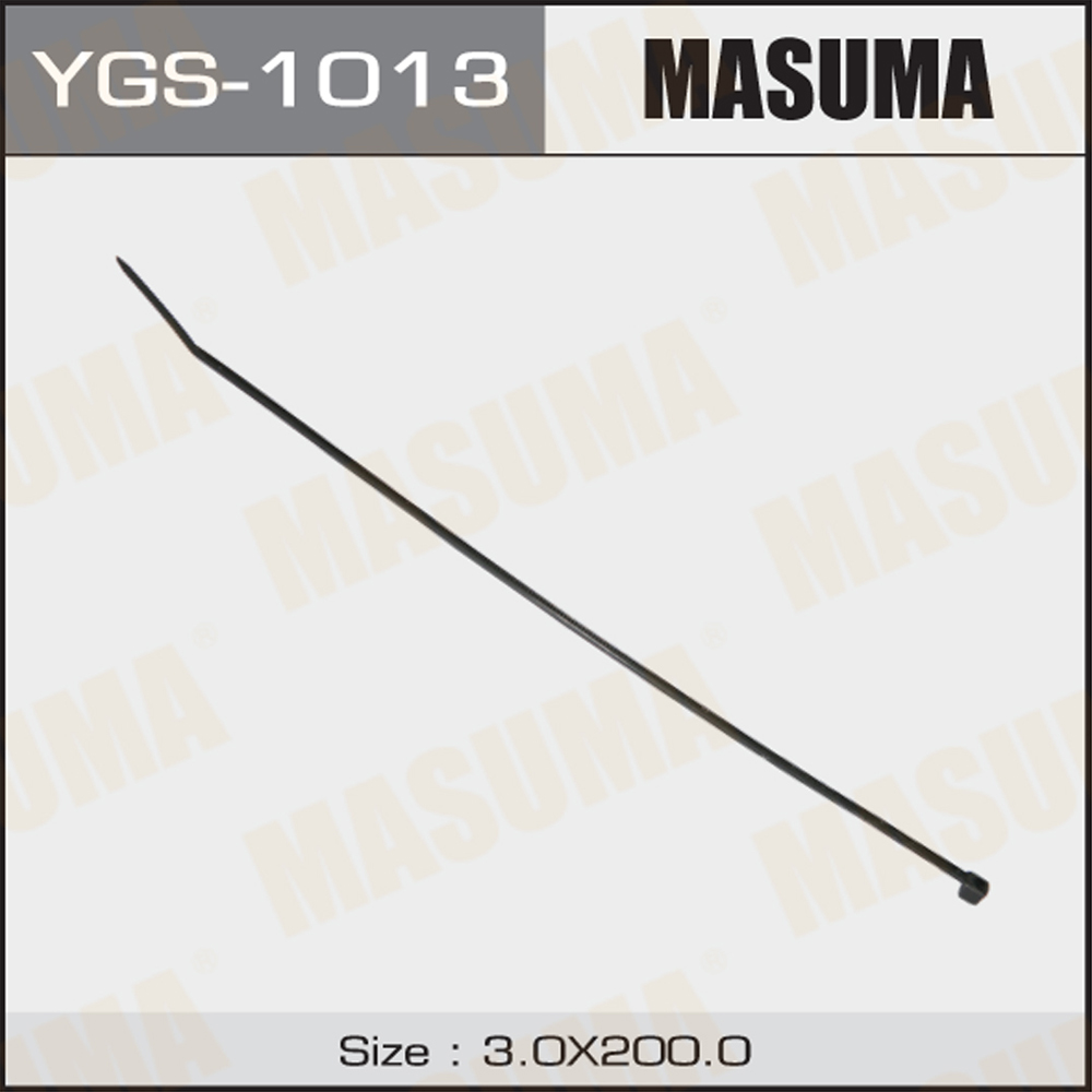 Хомут 3х200 пластиковый черный Masuma