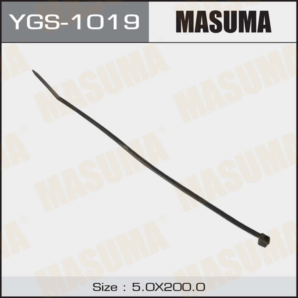 Хомут 5х200 пластиковый черный Masuma