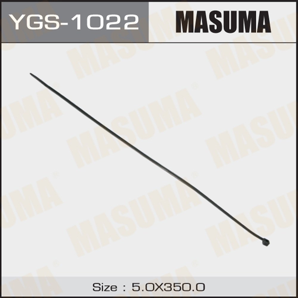 Хомут 5х350 пластиковый черный Masuma
